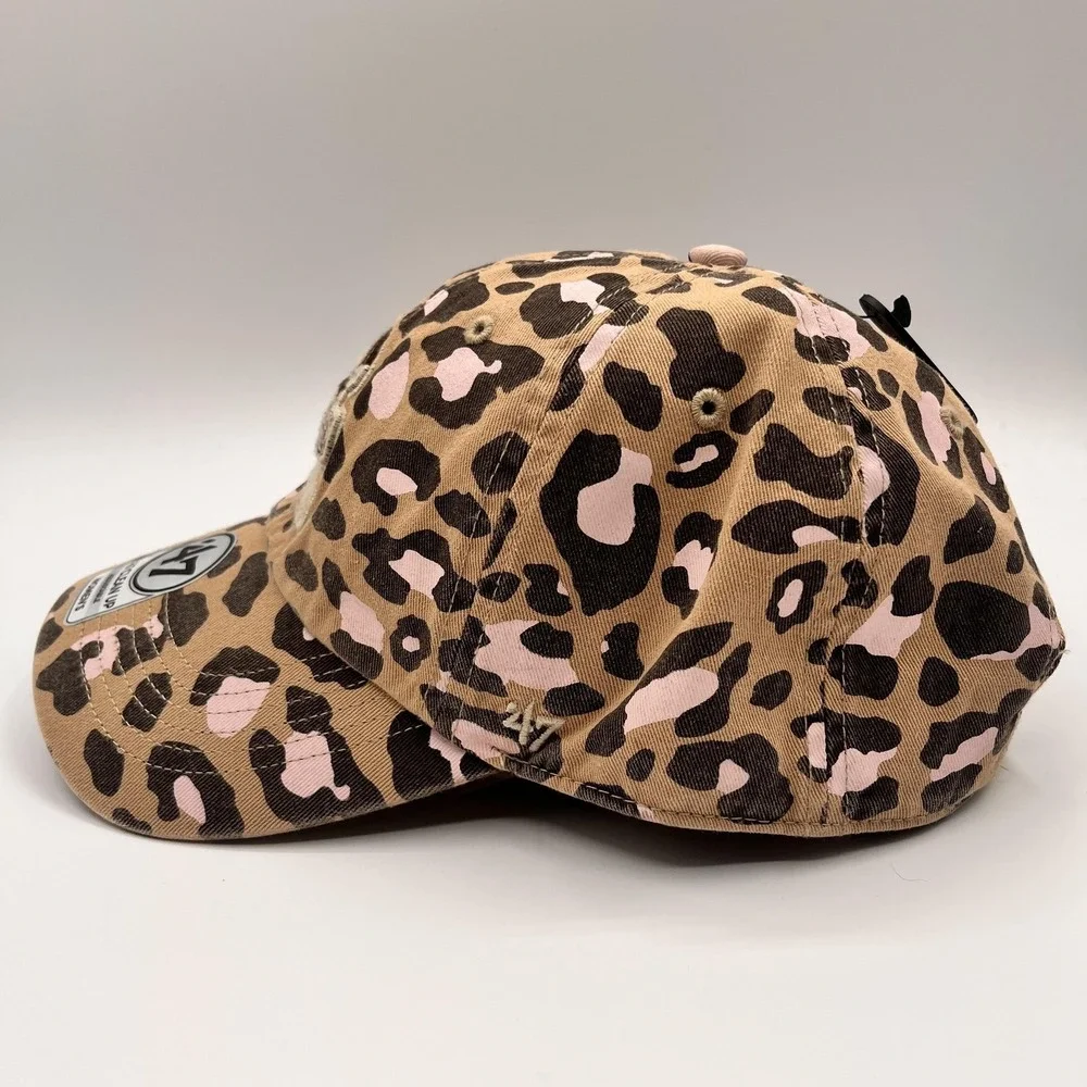 Cleveland Browns Womens Hat Cap 47 Brand‎ Strap Back Cheetah Leopard NFL NEW